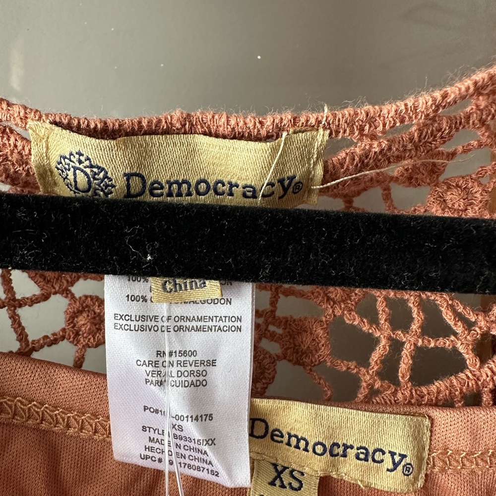 Democracy Crochet Lace Blouse - Tan - Picture 3 of 5